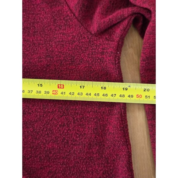 New York Laundry Hoodie Women’s Medium Burgundy Knit Pullover Lace‑Up Loungewear - Picture 4 of 6